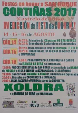 Virxe da Asunción e San Roque - XXI Festa da Codorniz en Castrelo de Miño