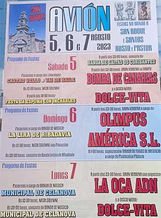 San Roque e San Xusto e Pastor en Avión