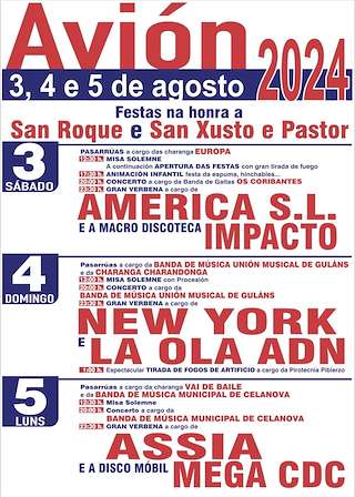 San Roque e San Xusto e Pastor en Avión
