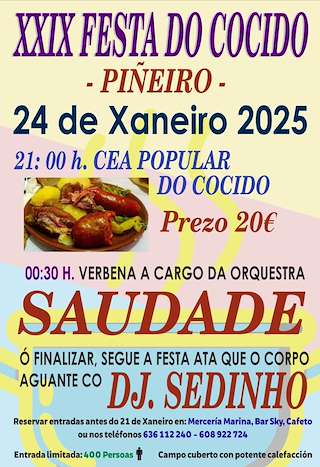 San Sebastián de Piñeiro - XXX Cea do Cocido (2026) en A Pobra de Trives