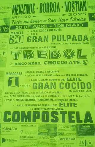 San Xosé Obreiro de Meicende, Borroa y Nostián (2026) en Arteixo