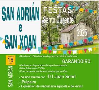 Fechas, información, programa, cartel, imágenes, mapa y ubicación de San Adrián de San Ourente  en  Outes