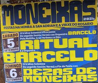 Fechas, información, programa, cartel, imágenes, mapa y ubicación de San Adrián e Virxe do Rosario de Moneixas (2026)  en  Lalín