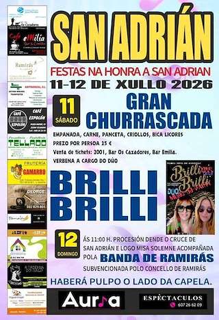 Fechas, información, programa, cartel, imágenes, mapa y ubicación de San Adrián  (2026)  en  Ramirás
