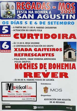 Fechas, información, programa, cartel, imágenes, mapa y ubicación de San Agustín de Regadas  en  Mos
