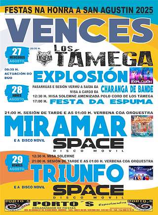 Fechas, información, programa, cartel, imágenes, mapa y ubicación de San Agustín de Vences  en  Monterrei