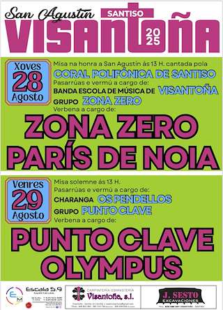 Fechas, información, programa, cartel, imágenes, mapa y ubicación de San Agustín de Visantoña (2026)  en  Santiso