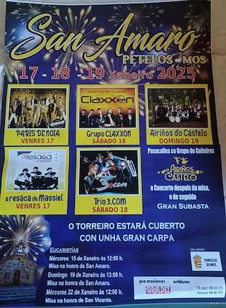 Fechas, información, programa, cartel, imágenes, mapa y ubicación de San Amaro e San Vicente de Petelos  en  Mos