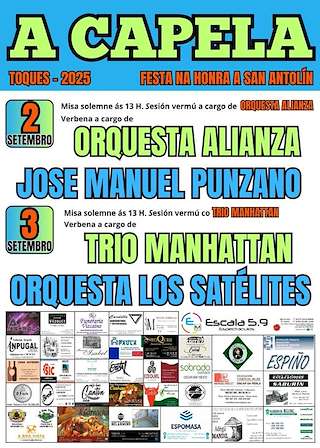 Fechas, información, programa, cartel, imágenes, mapa y ubicación de San Antolín de A Capela (2026)  en  Toques
