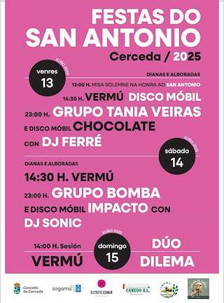 Fechas, información, programa, cartel, imágenes, mapa y ubicación de San Antón  en  Cerceda