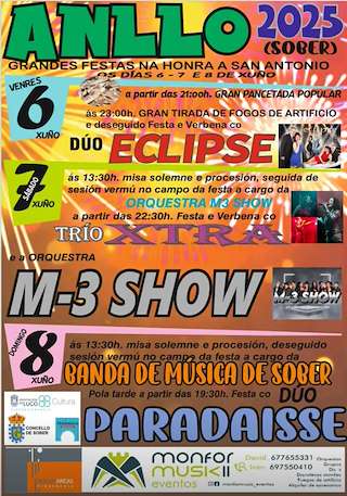 Fechas, información, programa, cartel, imágenes, mapa y ubicación de San Antón de Anllo  en  Sober