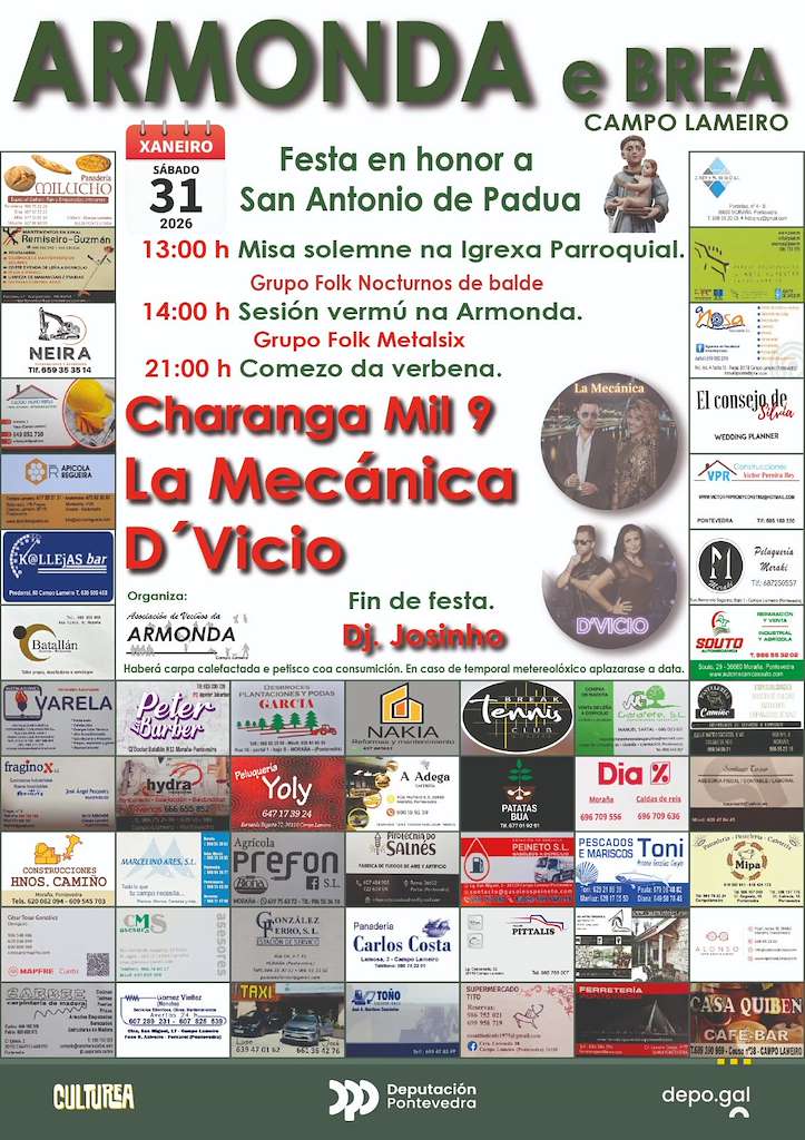 San Antón de Padua de Armonda  en O Campo Lameiro