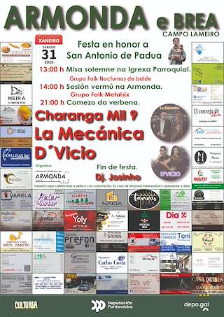 Fechas, información, programa, cartel, imágenes, mapa y ubicación de San Antón de Padua de Armonda   en  O Campo Lameiro