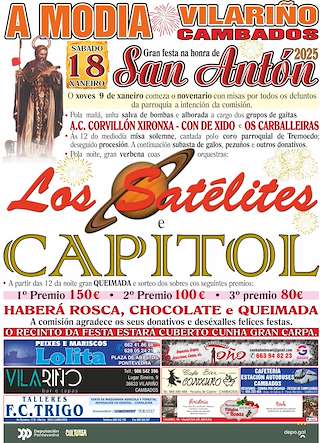 Fechas, información, programa, cartel, imágenes, mapa y ubicación de San Antón de Vilariño  en  Cambados