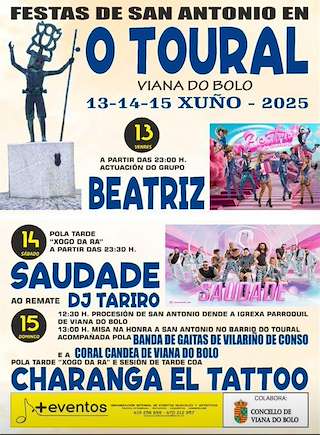 Fechas, información, programa, cartel, imágenes, mapa y ubicación de San Antón do Toural  en  Viana do Bolo