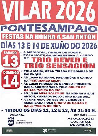Fechas, información, programa, cartel, imágenes, mapa y ubicación de San Antón do Vilar de Ponte Sampaio (2026)  en  Pontevedra