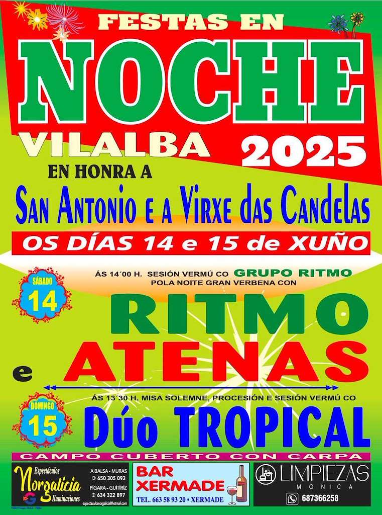 San Antón e a Virxe das Candelas de Noche (2025) en Vilalba