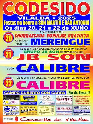 Fechas, información, programa, cartel, imágenes, mapa y ubicación de San Antón e San Martiño de Codesido  en  Vilalba