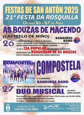Fechas, información, programa, cartel, imágenes, mapa y ubicación de San Antón - XXI Festa da Rosquilla  en  Castrelo de Miño