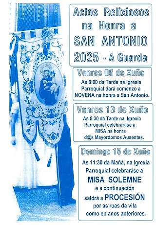 Fechas, información, programa, cartel, imágenes, mapa y ubicación de San Antonio  en  A Guarda