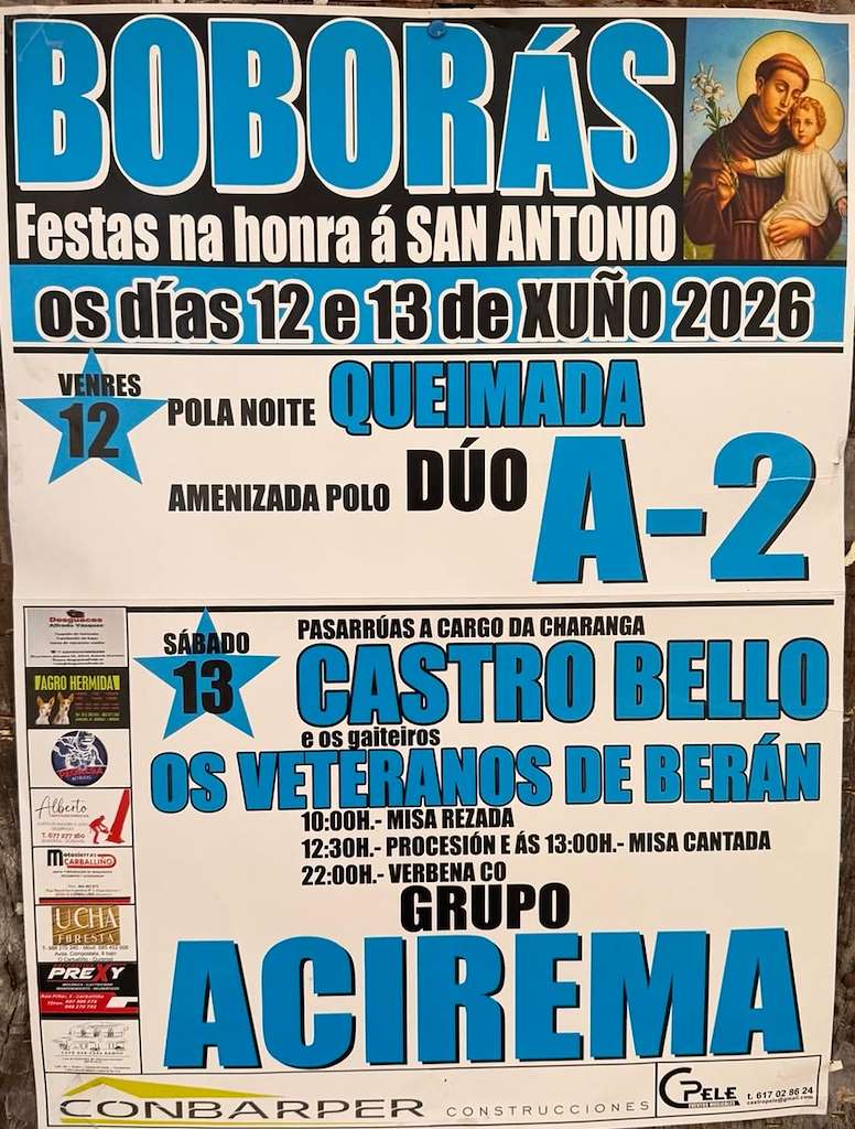 San Antonio (2026) en Boborás