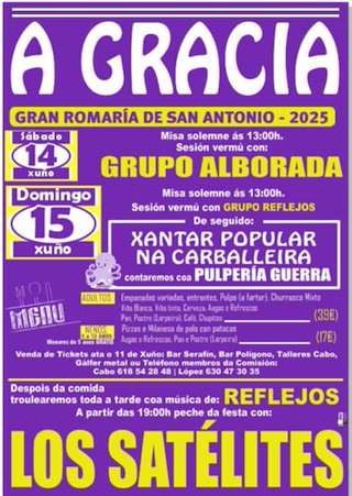 Fechas, información, programa, cartel, imágenes, mapa y ubicación de San Antonio de A Gracia  en  Santiago de Compostela