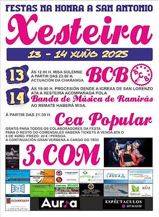 Fechas, información, programa, cartel, imágenes, mapa y ubicación de San Antonio de A Xesteira  en  Gomesende