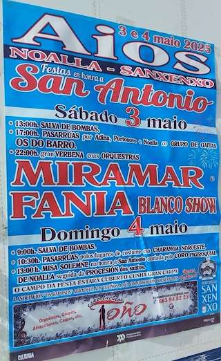 Fechas, información, programa, cartel, imágenes, mapa y ubicación de San Antonio de Aios  en  Sanxenxo