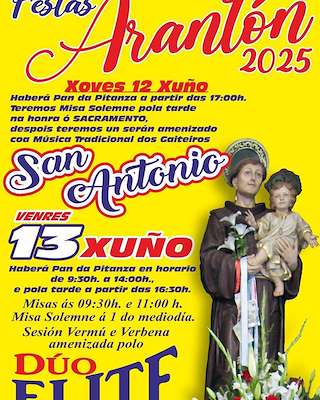 Fechas, información, programa, cartel, imágenes, mapa y ubicación de San Antonio de Arantón  en  Santa Comba