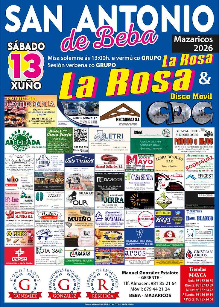 San Antonio de Beba (2026) en Mazaricos