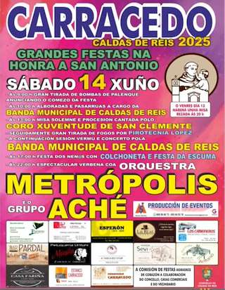 Fechas, información, programa, cartel, imágenes, mapa y ubicación de San Antonio de Carracedo  en  Caldas de Reis