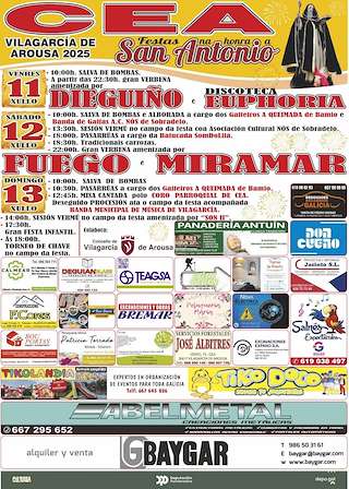 Fechas, información, programa, cartel, imágenes, mapa y ubicación de San Antonio de Cea  en  Vilagarcía de Arousa