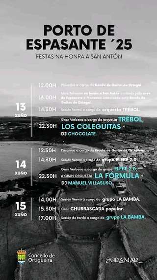 Fechas, información, programa, cartel, imágenes, mapa y ubicación de San Antonio de Espasante  en  Ortigueira
