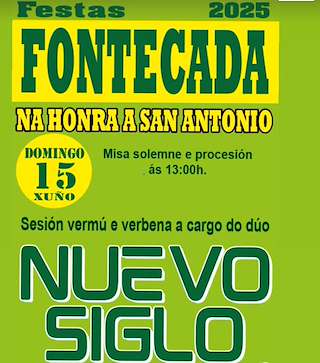 Fechas, información, programa, cartel, imágenes, mapa y ubicación de San Antonio de Fontecada  en  Santa Comba