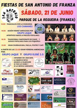 Fechas, información, programa, cartel, imágenes, mapa y ubicación de San Antonio de Franza  en  Mugardos
