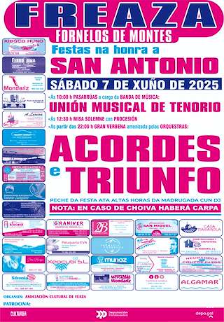 Fechas, información, programa, cartel, imágenes, mapa y ubicación de San Antonio de Freaza  en  Fornelos de Montes