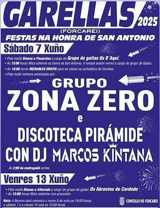 Fechas, información, programa, cartel, imágenes, mapa y ubicación de San Antonio de Garellas  en  Forcarei