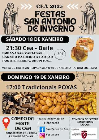 Fechas, información, programa, cartel, imágenes, mapa y ubicación de San Antonio de Inverno de Cea  en  Vilagarcía de Arousa