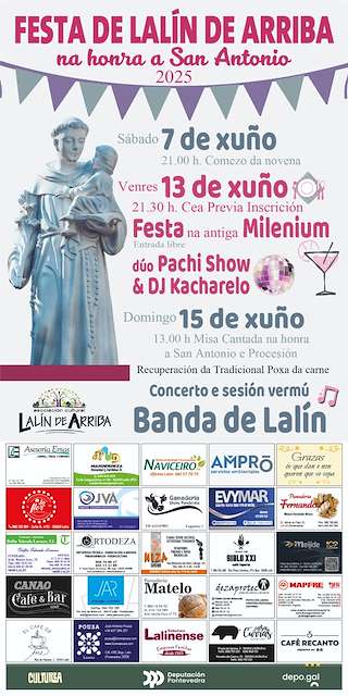 Fechas, información, programa, cartel, imágenes, mapa y ubicación de San Antonio de Lalín de Arriba