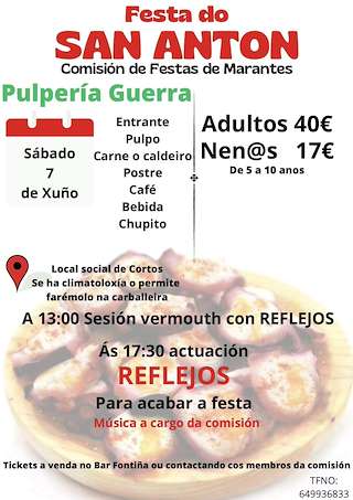 Fechas, información, programa, cartel, imágenes, mapa y ubicación de San Antonio de Marantes   en  Santiago de Compostela