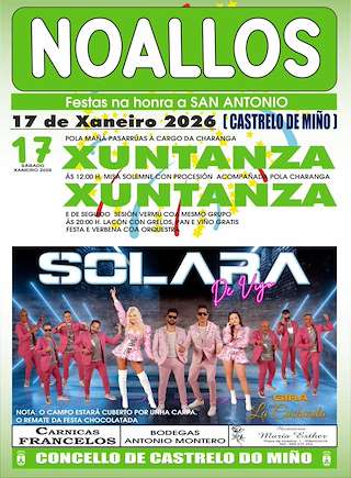 Fechas, información, programa, cartel, imágenes, mapa y ubicación de San Antonio de Noallos (2026)  en  Castrelo de Miño