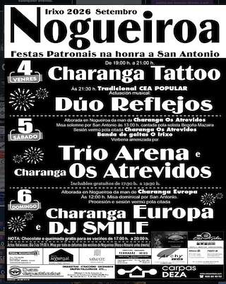 Fechas, información, programa, cartel, imágenes, mapa y ubicación de San Antonio de Nogueiroa (2026) en O Irixo