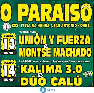 Fechas, información, programa, cartel, imágenes, mapa y ubicación de San Antonio de O Paraíso  en  Ordes