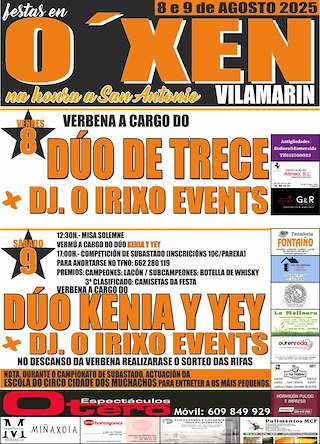Fechas, información, programa, cartel, imágenes, mapa y ubicación de San Antonio de O Xen  en  Vilamarín