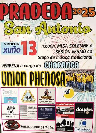 Fechas, información, programa, cartel, imágenes, mapa y ubicación de San Antonio de Pradeda  en  Guntín