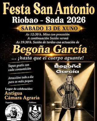 Fechas, información, programa, cartel, imágenes, mapa y ubicación de San Antonio de Riobao (2026)  en  Sada