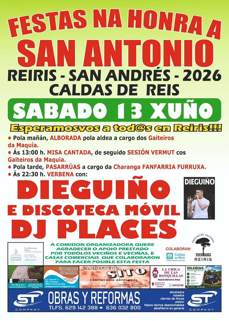 San Antonio de San Andrés de César (2026) en Caldas de Reis