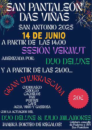 Fechas, información, programa, cartel, imágenes, mapa y ubicación de San Antonio de San Pantaleón das Viñas   en  Paderne