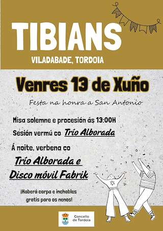 Fechas, información, programa, cartel, imágenes, mapa y ubicación de San Antonio de Tibians  en  Tordoia