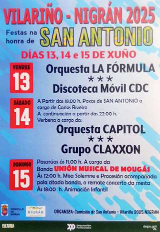 Fechas, información, programa, cartel, imágenes, mapa y ubicación de San Antonio de Vilariño  en  Nigrán